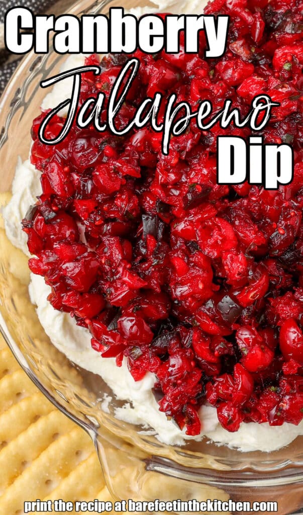 Cranberry dip with cream cheese and jalapenos