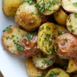 Served warm or cold, Garlic Lover's Potato Salad is a hit! - get the recipe at barefeetinthekitchen.com